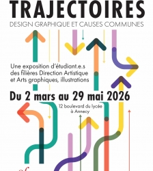 Exposition : Trajectoires - Design graphique et causes communes, r&eacute;alis&eacute;e par les &eacute;tudiant.e.s de l&rsquo;Ecole Brassart