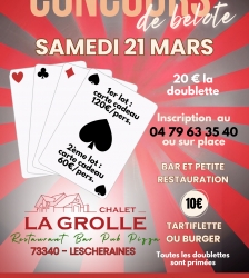 Concours de belote &agrave; la Grolle