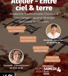 Atelier entre ciel et terre : m&eacute;decine traditionnelle chinoise et sonoth&eacute;rapie