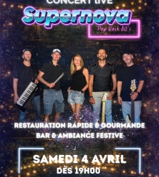 Un concert live &Ocirc;Pervenches avec le groupe Supernova