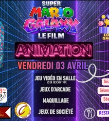 S&eacute;ance de cin&eacute;ma avec animation : Super Mario Galaxy