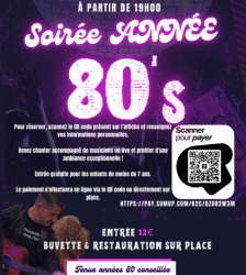 Soir&eacute;e ann&eacute;es 80 &agrave; l&rsquo;Espace Ninon Vallin