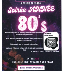 Soir&eacute;e ann&eacute;e 80 &agrave; Montalieu-Vercieu
