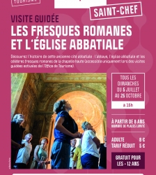 Visite guid&eacute;e de l'&eacute;glise abbatiale b&eacute;n&eacute;dictine et des fresques romanes de la Chapelle des Anges de Saint-Chef