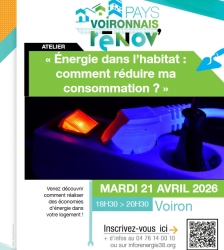 Atelier  &laquo; &Eacute;nergie dans l&rsquo;habitat : comment r&eacute;duire ma consommation ? &raquo;