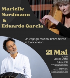 Concert solidaire de harpe et bandon&eacute;on