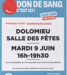 Collecte de sang de Dolomieu