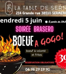 Soir&eacute;e brasero &agrave; la Table de Serm'