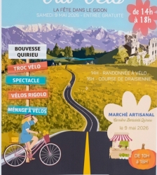 Via v&eacute;lo - La f&ecirc;te dans le guidon &agrave; Bouvesse-Quirieu