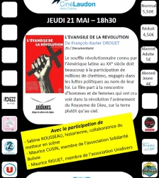 S&eacute;ance du film documentaire : &laquo; L&rsquo;&Eacute;vangile de la R&eacute;volution &raquo;