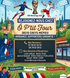 Diffusion de la FIFA World Cup 2026 au restaurant &Ocirc; p'tit four