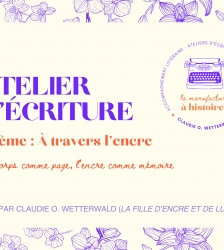 Atelier d'&eacute;criture "&Agrave; travers l'encre"