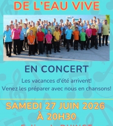 Concert de l'&eacute;t&eacute; du Choeur de l'Eau Vive