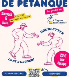 Tournoi de p&eacute;tanque caritatif