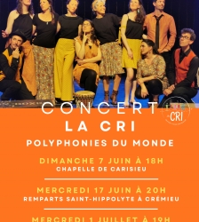 Concert de la Chorale Rurale Itin&eacute;rante au verger de Saint-Victor-de-Morestel