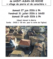 Visite guid&eacute;e du village de Saint Alban de Roche