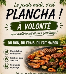 Menu les jeudis plancha au restaurant La Grille 2