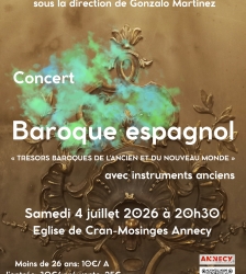 Concert : Baroque espagnol - tr&eacute;sors baroques de l'Ancien et du Nouveau Monde