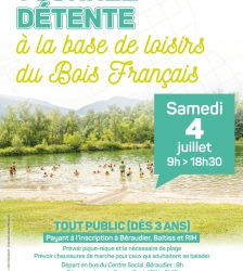 Journ&eacute;e d&eacute;tente &agrave; la base de loisirs du Bois Fran&ccedil;ais