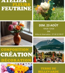 Atelier cr&eacute;atif : fleurs en feutrine