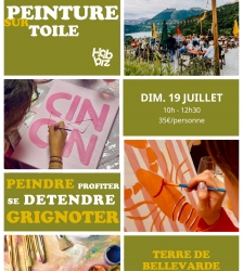Atelier cr&eacute;atif : peinture sur toile