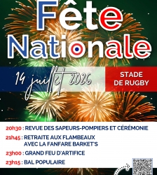 Festivit&eacute;s du 14 juillet 2026