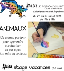 Stage dessin sur le th&egrave;me des animaux