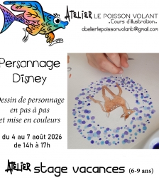 Stage dessin sur le th&egrave;me Disney
