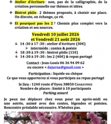 Atelier d'&eacute;criture