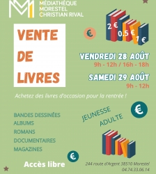 Vente de livres &agrave; la m&eacute;diath&egrave;que de Morestel