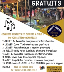 concerts gratuits de pop/rock