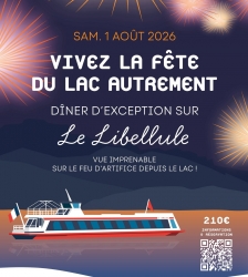 La f&ecirc;te du lac &agrave; bord du libellule