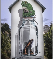 Visite guid&eacute;e street art Grenoble Aigle Capuche - PUFF