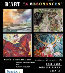 Exposition d'art : 4 r&eacute;sonances