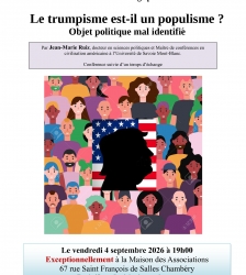 Conf&eacute;rence et &eacute;change : populisme et ph&eacute;nom&egrave;ne trumpiste