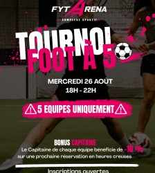 Tournoi de foot &agrave; 5 au complexe sportif Fytarena &agrave; Arandon-Passins