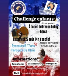 Challenge enfant de l'open de France d'hobby horse &agrave; Saint-Chef