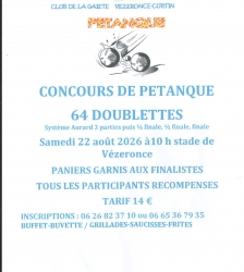 Concours de p&eacute;tanque &agrave; V&eacute;zeronce-Curtin