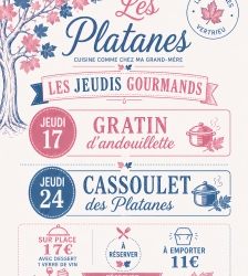 Les jeudis gourmands au restaurant Les Platanes &agrave; Vertrieu