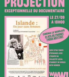 Projection d&eacute;bat : Islande un jour sans femme