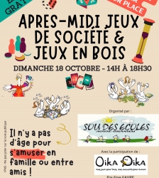 après-midi jeux de société et jeux en bois